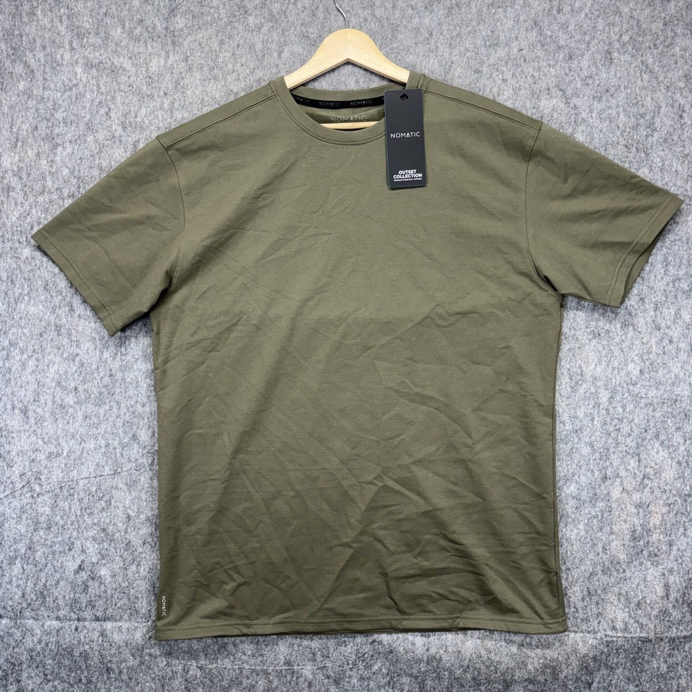 Nomatic Outset T-Shirt Men's XL Olive Green Short Sleeve 4-Way Stretch New